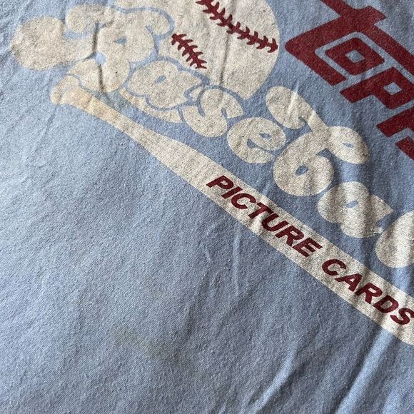 Topps Baseball Picture Cards Trading Traded MLB Blue T-Shirt XL RARE VINTAGE - Picture 4 of 6